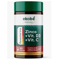Trio Vitaminico Suplemento Vit D3 + Vit C 30 Cápsulas