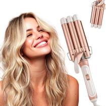 Triondas Modelador de Cachos 32mm Ondulador Profissional Cerâmica Bivolt 200C Com Luva de Proteção