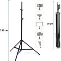 Tripé 2,10 Metros Universal Pedestal para Estúdio Iluminação Câmera Projetor Webcam Filmagem