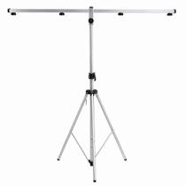 Tripé Alumínio Para Iluminação DJ Moving Head Par LED Strobo 2,6m Eventos DJ E Festas - Alumínio Natural