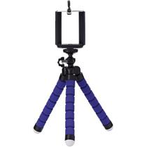 Tripé Azul Para Celular Flexivel E Camera