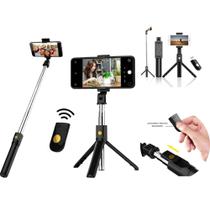 Tripé Bastão Selfie Bluetooth 360 Graus Para Celular Android iPhone