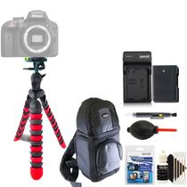 Tripé, bateria e kit de limpeza para Nikon D3100 D3200 D5100