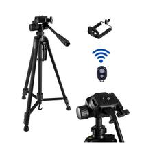 Tripé Câmera Suporte Celular Kit Youtuber Controle Bluetooh