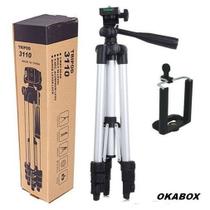 Tripé De Alumínio Para Câmera Smartphone 1,2m