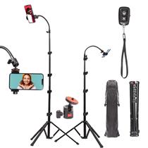 Tripé de Celular Qualiassu Tall com Bolsa de Transporte - Compatível com iPhone S22