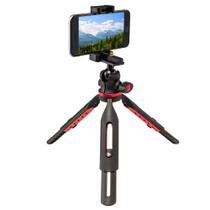 Tripé de mesa ajustável Ritz Gear para celular e câmera DSLR, vermelho