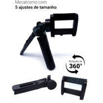 Tripé De Mesa Para Celular Regulagem Altura 360