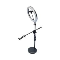 Tripé De Mesa Para Fotografia De Unhas Com Suporte Para Celular Com Anel De Luz E Braço Articulado