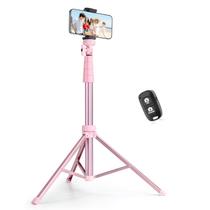 Tripé de Telefone e Bastão de Selfie SENSYNE 72 com Controle Remoto - Rosa