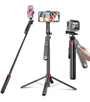 Tripé de telefone Selfie Stick Huryfox P515 com controle remoto de 180 cm de altura Tripé de telefone Selfie Stick Huryfox P515 com controle remoto de 180 cm de altura