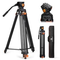 Tripé de Vídeo K&F CONCEPT 203 cm em Alumínio para Alta Carga