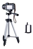 Tripé Em Alumínio Até 1,20M Para Câmeras Smartphone Tripod