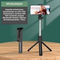 Tripé Extensível De Selfie Bluetooth Com Controle Remoto Sem Fio Para Celular, Suporte Portátil Para