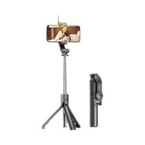 Tripé Extensível Para Selfie Com Controle Remoto Bluetooth 360 graus Luz De Preenchimento Rotativa