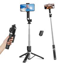 Tripé extensível Selfie Stick SENSYNE 53 com controle remoto preto