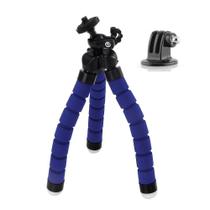 Tripé Flexível Articulado Octopus Para Câmeras GoPro e Compactas Cor Azul