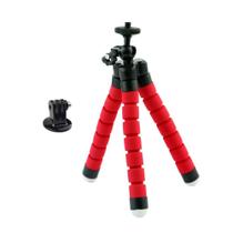 Tripé Flexível Articulado Octopus Para Câmeras GoPro e Compactas Cor Vermelho