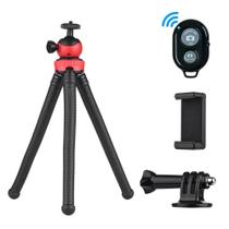 Tripé Flexível para Celular / GoPro / Câmeras DSLR + Controle Remoto Bluetooth