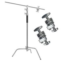 Tripé Girafa 3M em Aço Inox com Barra Girafa e Manoplas Grip Head Tripé Girafa 3M em Aço Inox com Barra Girafa e Manoplas Grip Head