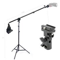 Tripé Girafa Greika Com Suporte Para Flash E Sombrinha - 2 M Tripé Girafa Greika Com Suporte Para Flash E Sombrinha - 2 M