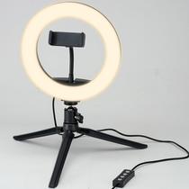 Tripé GPX TPDL801B com anel de luz LED de 20 cm Tripé GPX TPDL801B com anel de luz LED de 20 cm