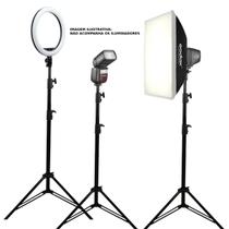 Tripé Iluminação Semi Hidráulico 2,6m para Ring Light e Flashes - WT806 (LS260CS)