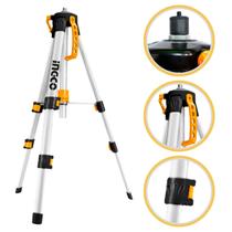 Tripé Nível Laser Profissional 1,2 Metros Ingco Altura Regulável Telescópico Portátil 5/8 Rosca 1/4