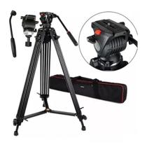 Tripé Nt777 Profissional Cabeça Hidráulica Câmera Bag 180cm