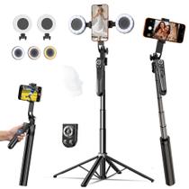 Tripé para Câmera Ocwqp 180 cm com Rastreamento Facial Automático e Ring Light Tripé para Câmera Ocwqp 180 cm com Rastreamento Facial Automático e Ring Light