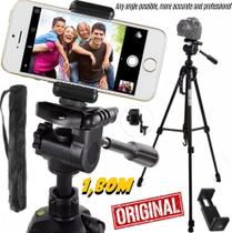 Tripé Para Celular 1,80 Universal Profissional Câmera Suporte Pedestal Telescópico Fotográfico Foto Gravação Vídeo Bolsa