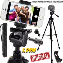 Tripé Para Celular 1,80m Universal Profissional Câmera Suporte Pedestal Telescópico Fotográfico Foto Vídeo Selfie Bolsa