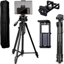 Tripé Pedestal 1,80 metros profissional suporte para tablet smartphone ipad celular