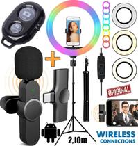 Tripé Pedestal Celular Microfone Wireless Tipo C Android Tripé Pedestal Celular Microfone Wireless Tipo C Android