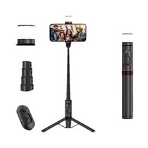 Tripé Portátil Bluetooth com Selfie Stick e Luz de Preenchimento - Compatível com iPhone 13, Huawei e Android