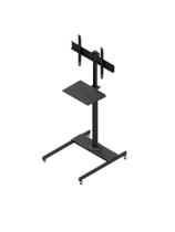 Tripé portátil para tv/monitor com bandeja suporte universal profissional, ao ar livre, 180cm movel com rodinhas - rodízios