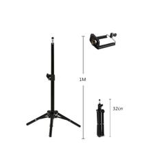 Tripé Profissional 1m + Suporte Para Celular Câmera + Ballhead Tripé Profissional 1m + Suporte Para Celular Câmera + Ballhead