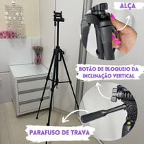 Tripé Profissional Para Camera E Celular Suporte Universal