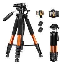Tripé Profissional para Celular e Câmeras Canon Nikon DSLR Ajustável e Portátil Tripé Profissional para Celular e Câmeras Canon Nikon DSLR Ajustável e Portátil