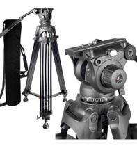 Tripé profissional vídeo wf-616 cabeça hidráulica 8kg + bag