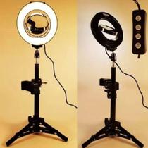 Tripé Ring Light Iluminação Led com Espelho Gravar Video Celular MLG-0664 - Tomate