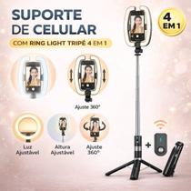 Tripé Ring Light para Celular com Controle Bluetooth