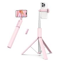 Tripé Selfie Stick ATUMTEK 55 com Controle Remoto Bluetooth - Rosa