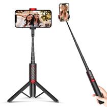 Tripé Selfie Stick ATUMTEK com Bluetooth - Alumínio Vermelho