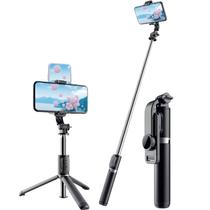 Tripé Selfie Stick Bluetooth Extensível Preto