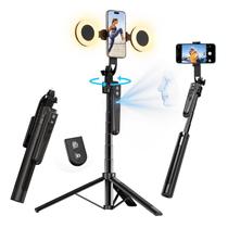 Tripé Selfie Stick com rastreamento facial automático YaYusi 70,9 com luz