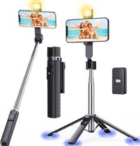Tripé Selfie Stick Quadrapod Ambertronix 40” com luz