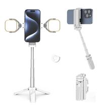 Tripé Selfie Stick ULANZI JJ02 com controle remoto para telefone branco