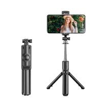 Tripé Sem Fio Bluetooth Para Selfie, Suporte Extensível Para iPhone E Android, Ideal Para Vlog E