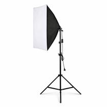 Tripé Softbox 50x70cm 2m E27 Bivolt Para Foto Vídeo Live